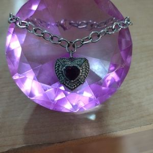 Sterling silver garnet bracelet